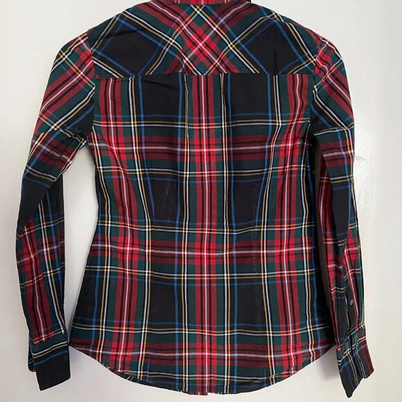 J Crew Women's Perfect Shirt in Stewart Plaid, 00P - Picture 5 of 5